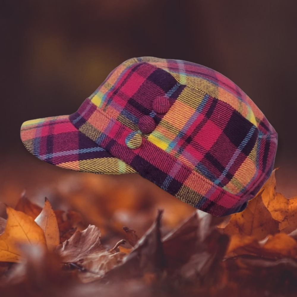 Colorful Y2K Plaid Cap